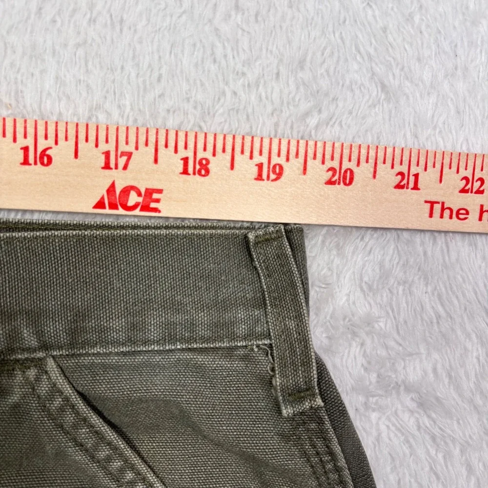 VTG Y2K Carhartt B25 MOS Carpenter Shorts Mens 40 Moss Green Duck Canvas Work